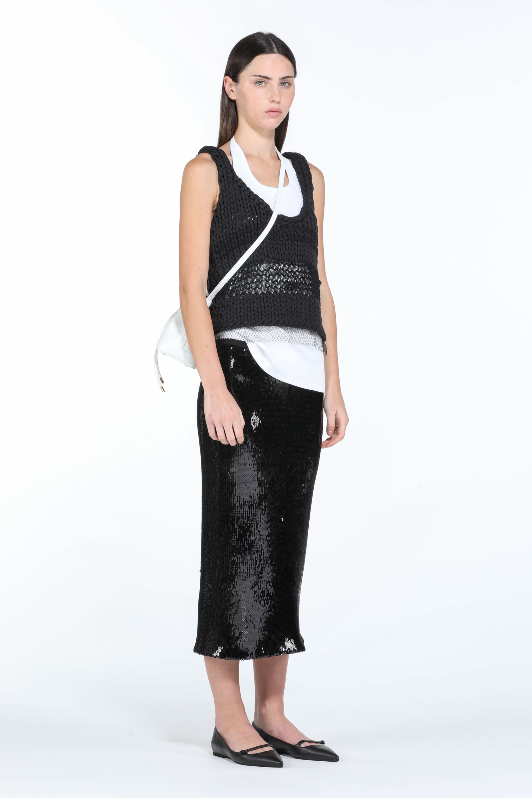 SEQUIN MIDI SKIRT - 4