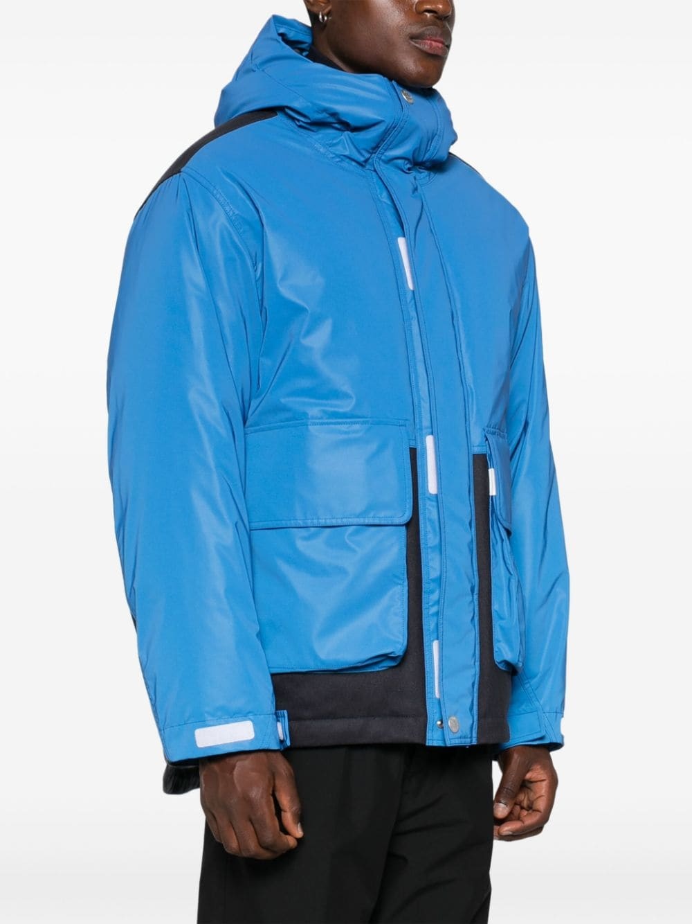 logo-print padded jacket - 3