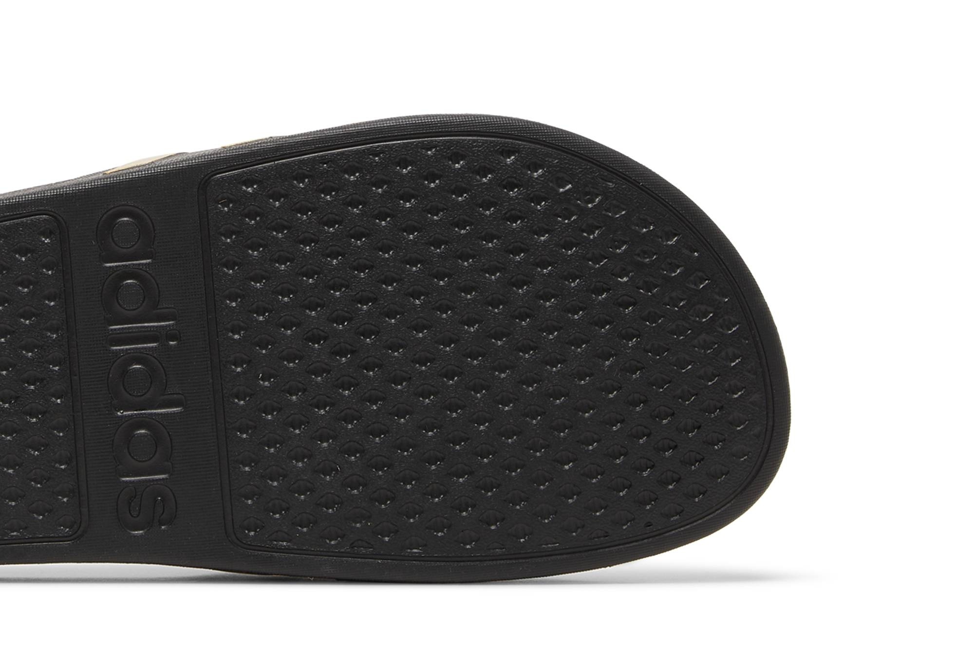 Adilette Aqua Slides 'Black Gold Metallic' - 5