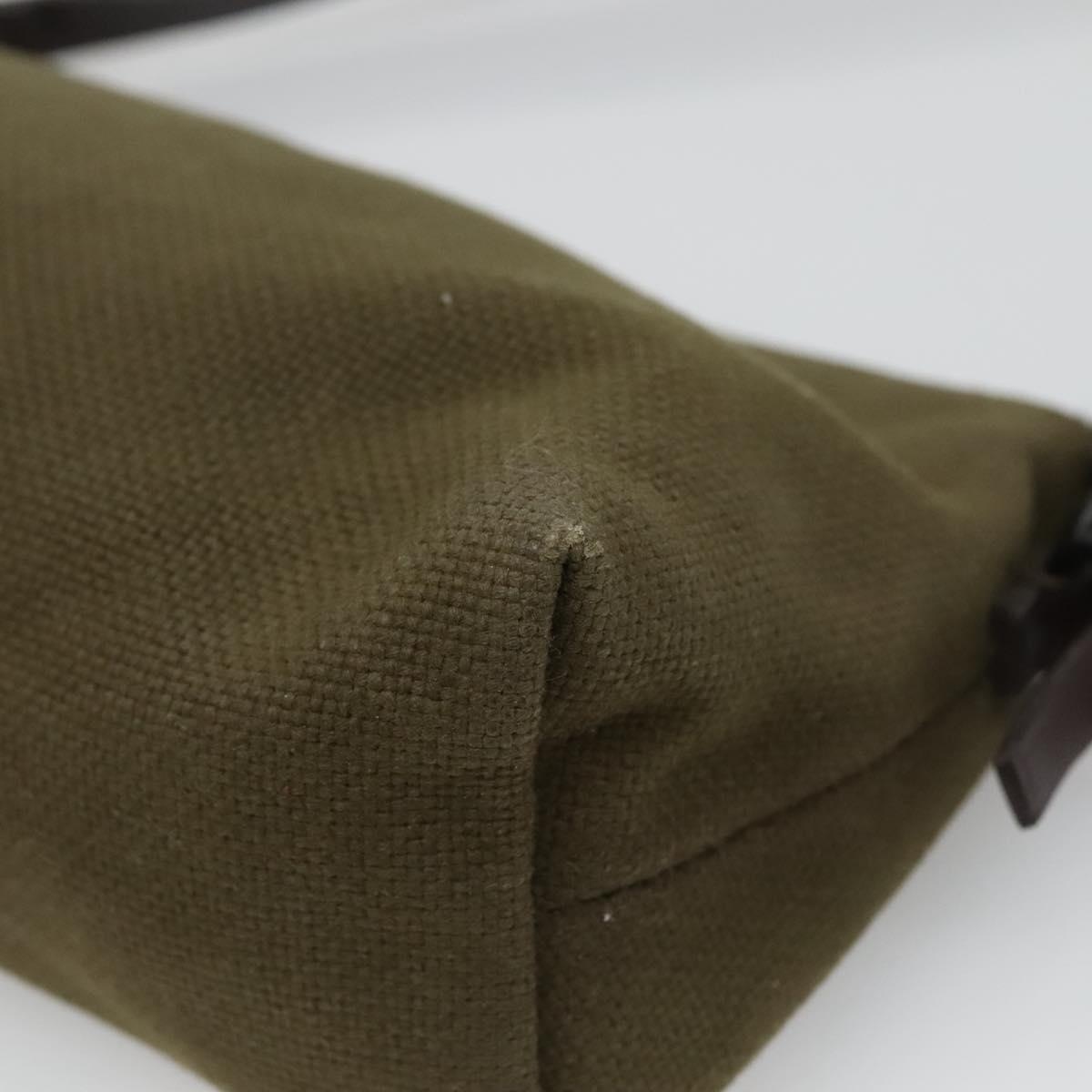 GUCCI Hand Bag Canvas Leather Khaki - 15