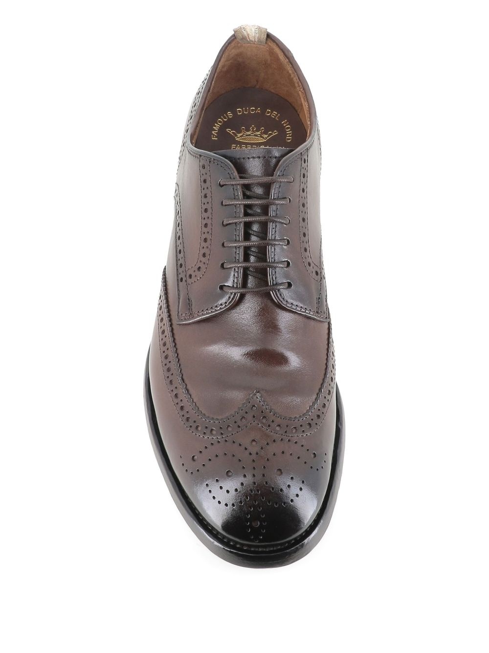 perforated leather shoes - 4