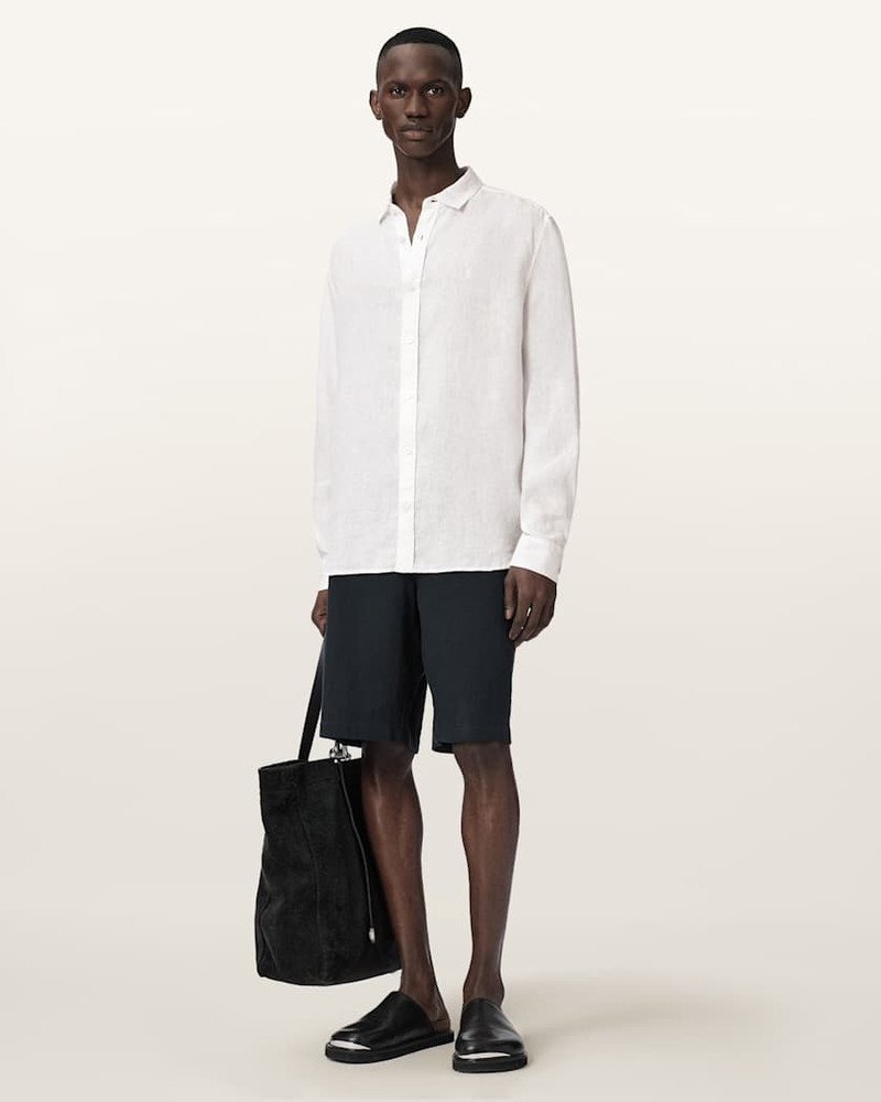 ALLSAINTS LOOM LONG SLEEVE LINEN SHIRT outlook