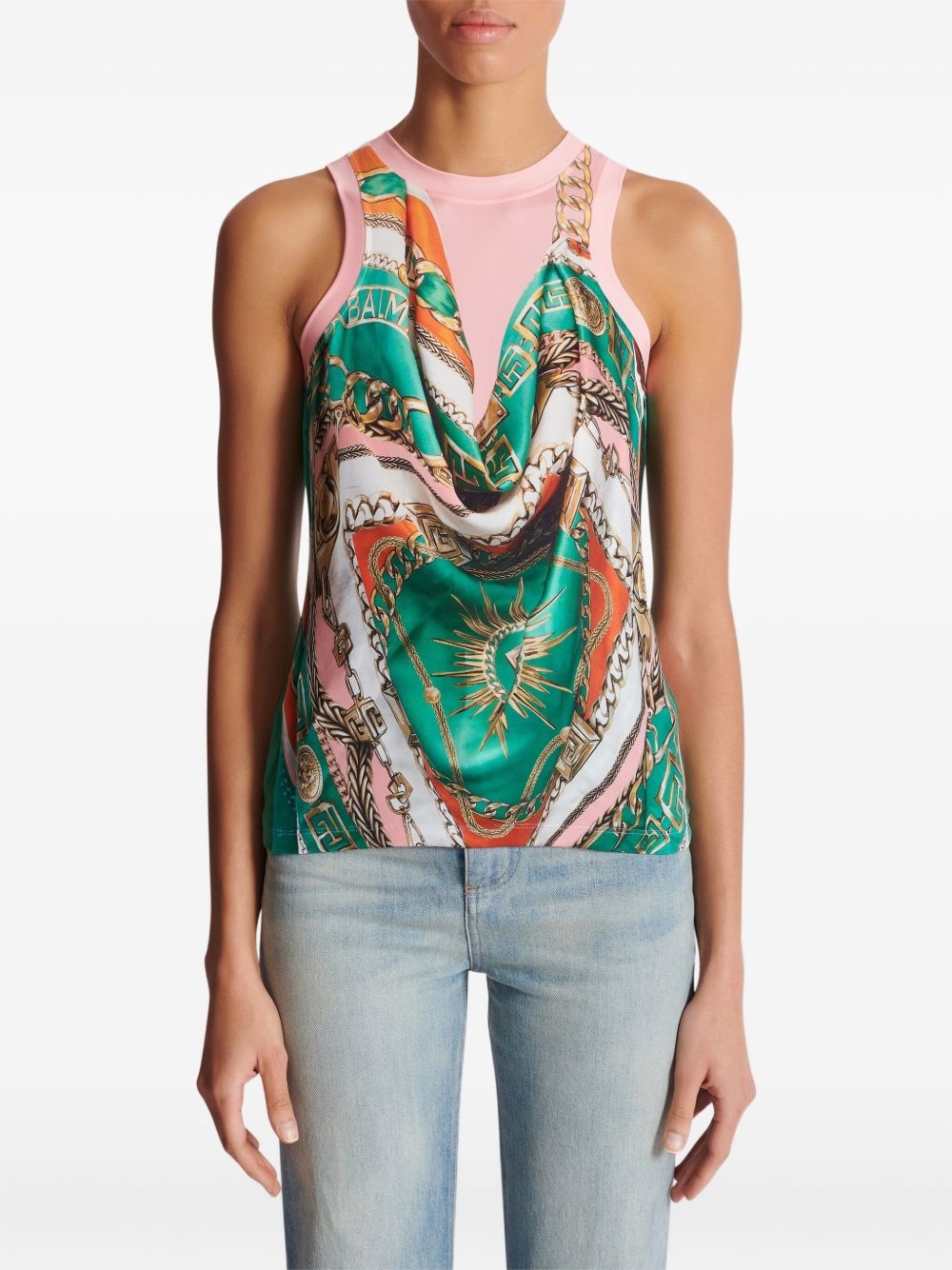 Foulard-print vest - 5