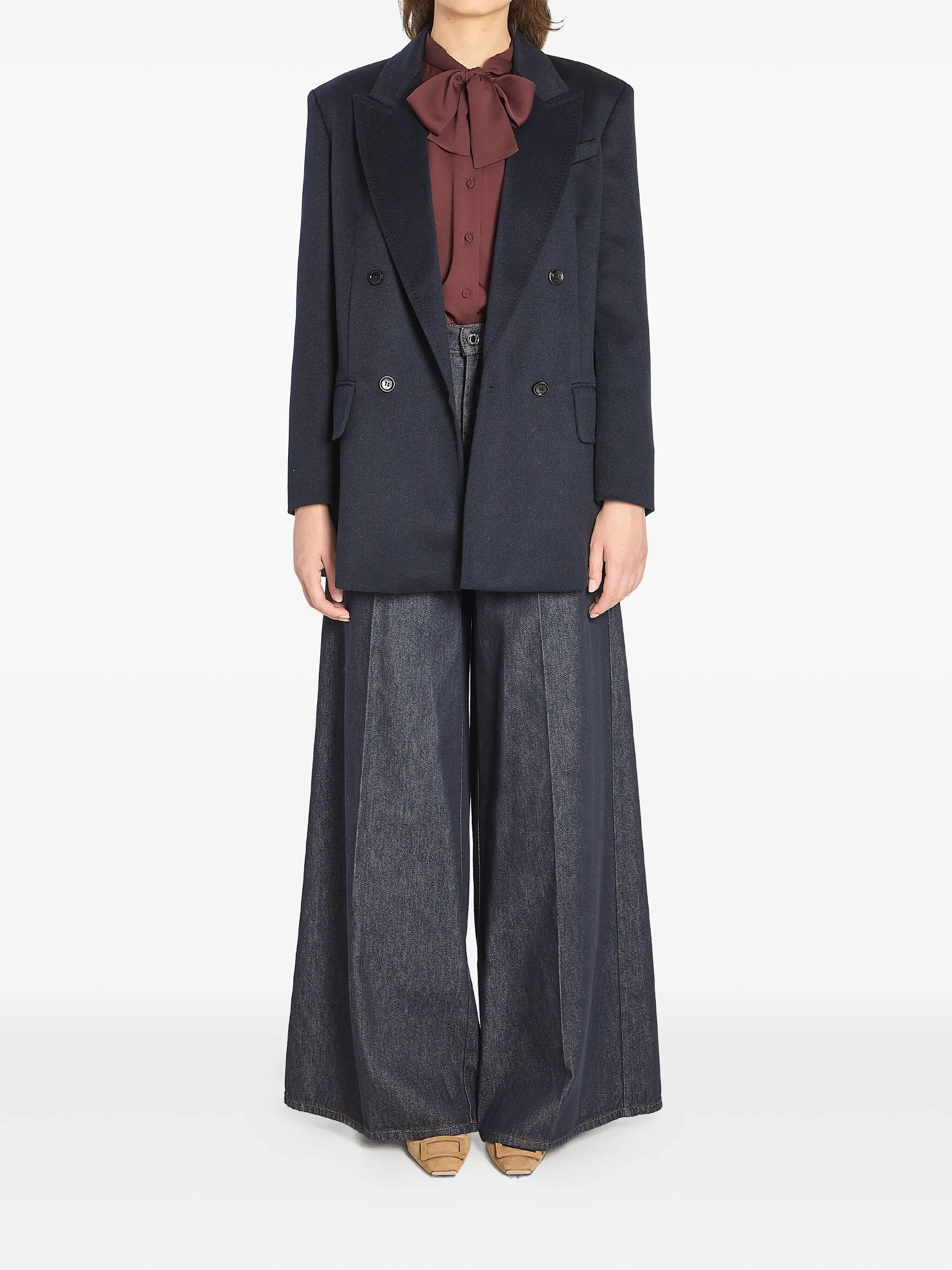 Max Mara Double-breasted Flap-pocket Blazer - 1