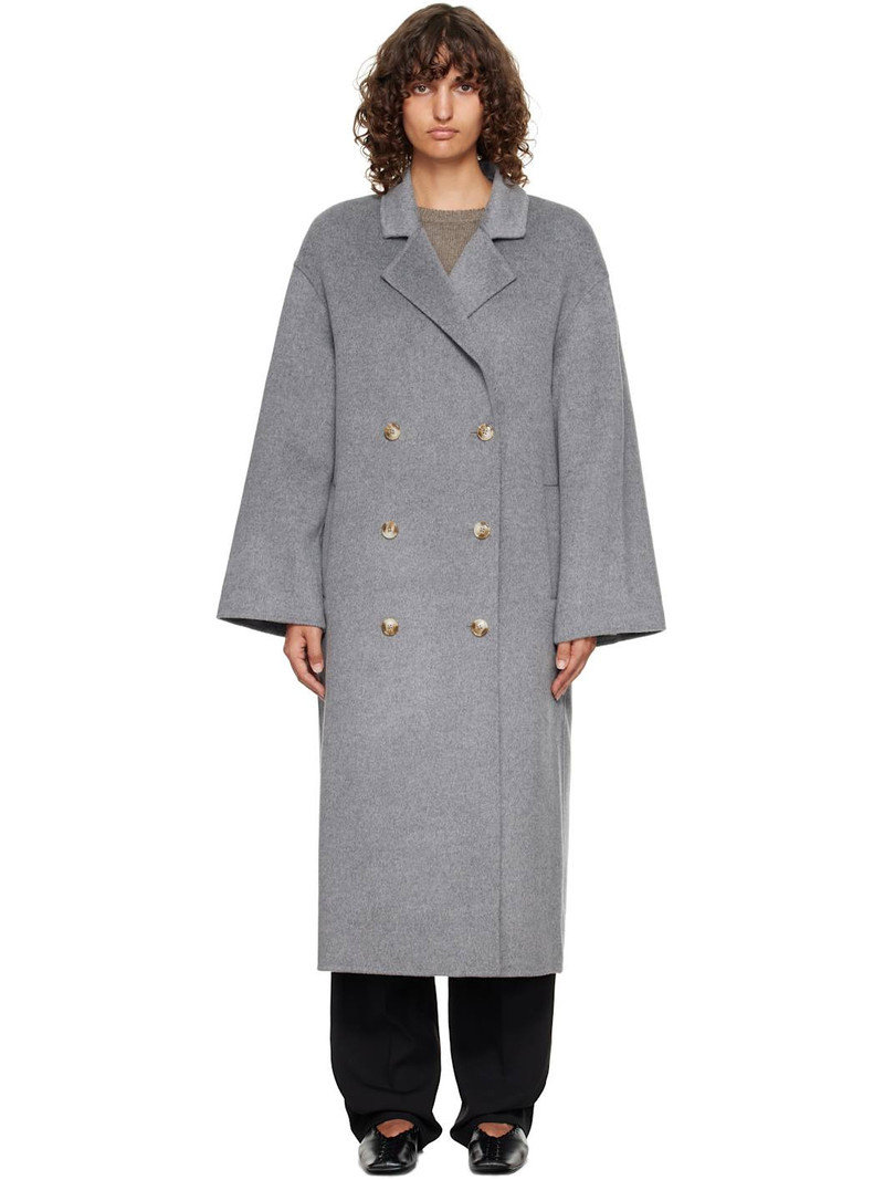 Gray Borneo LDS Wool Drap Coat 1