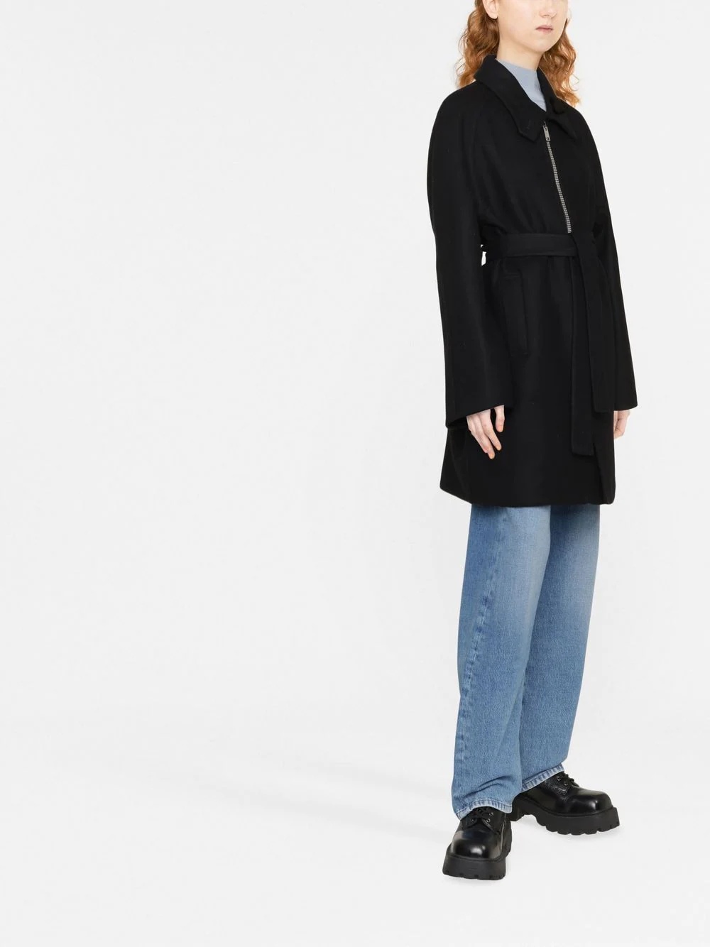 4G-zip belted coat - 4