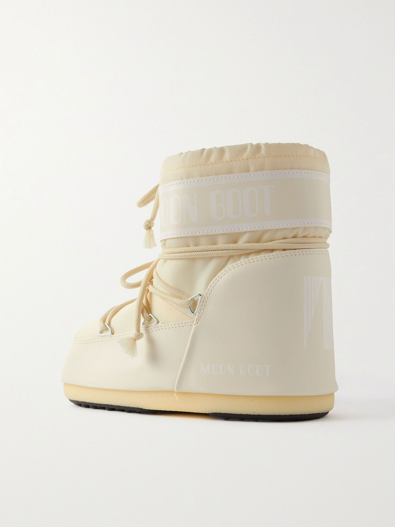Icon Low shell and faux leather snow boots Cream 5