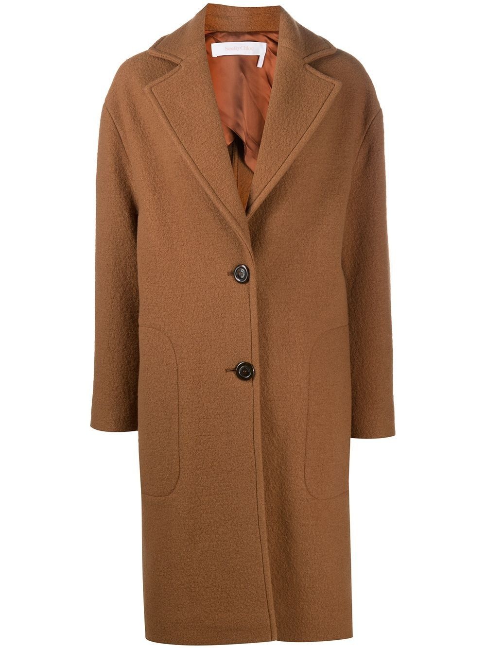 single-breasted wool coat - 1