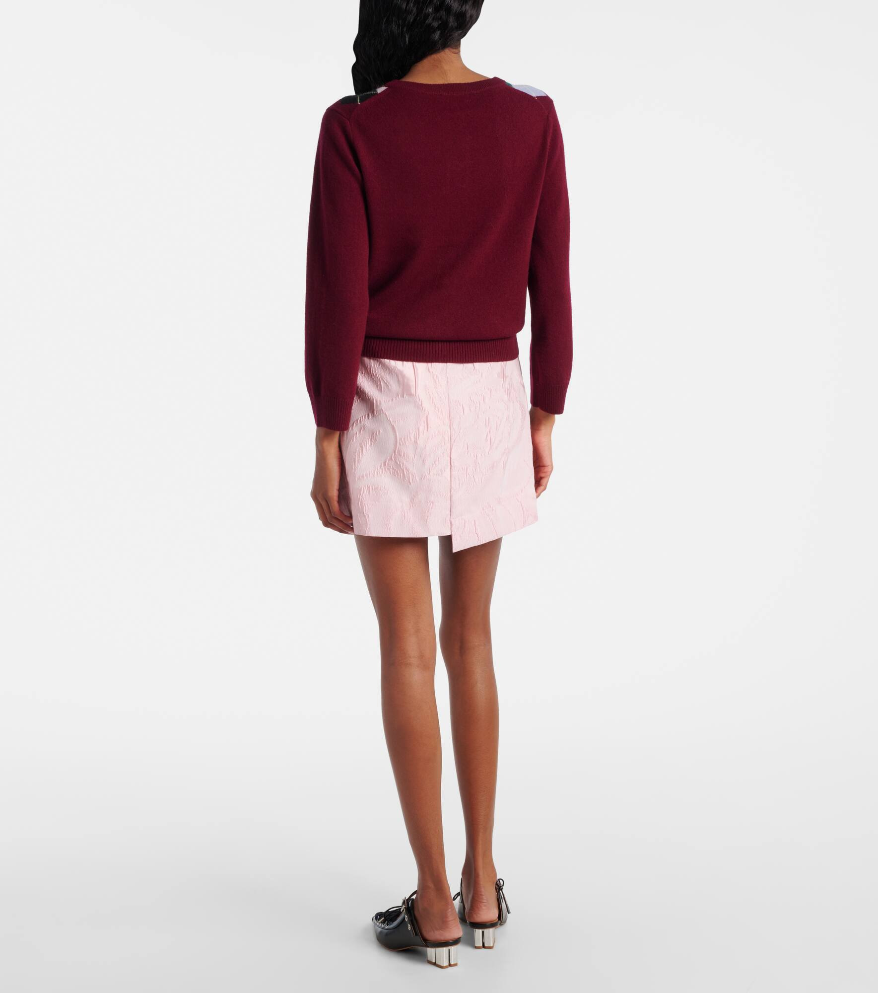 Argyle wool and cashmere cardigan - 3