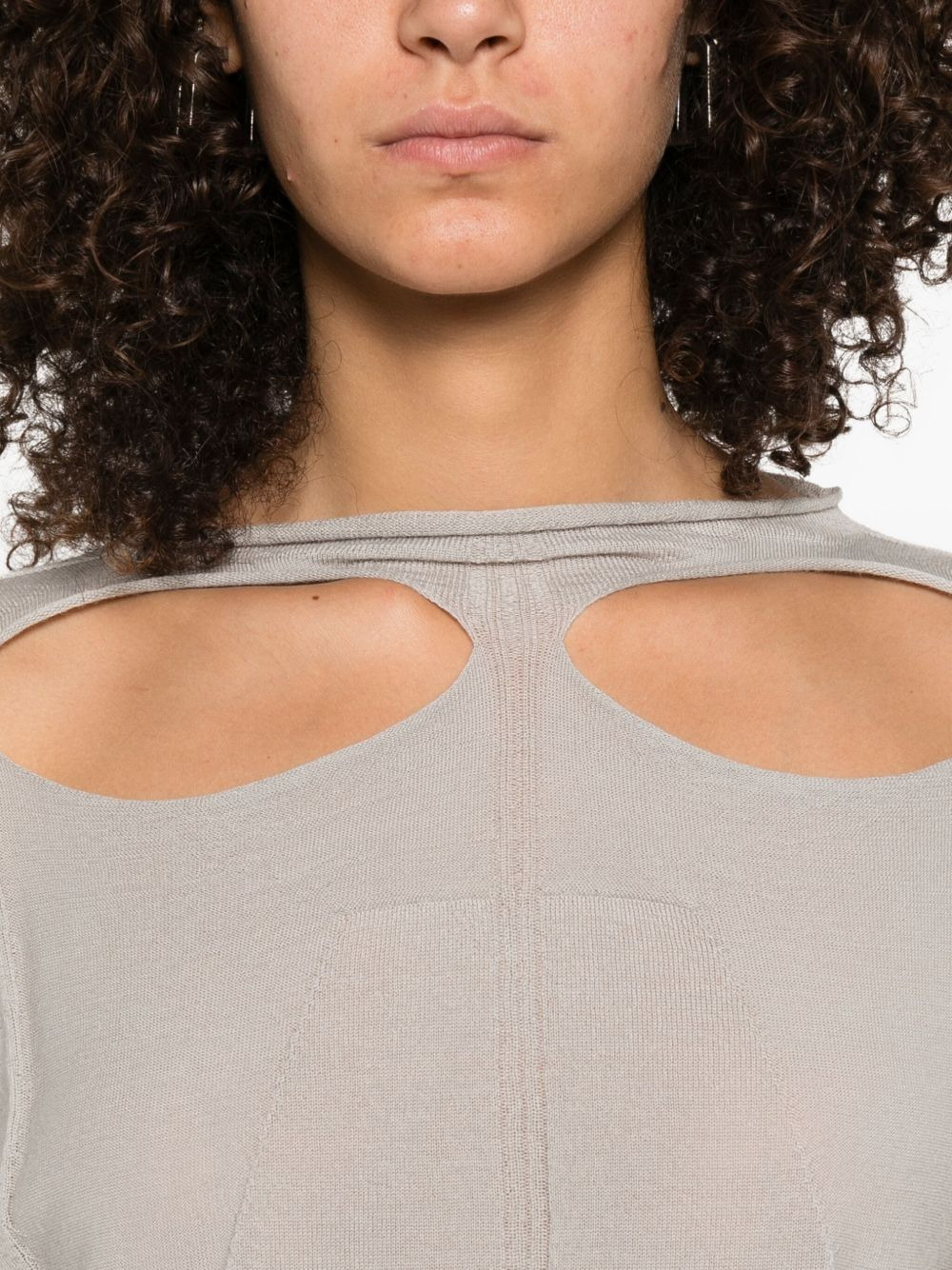 slashed back-detail sweater - 5