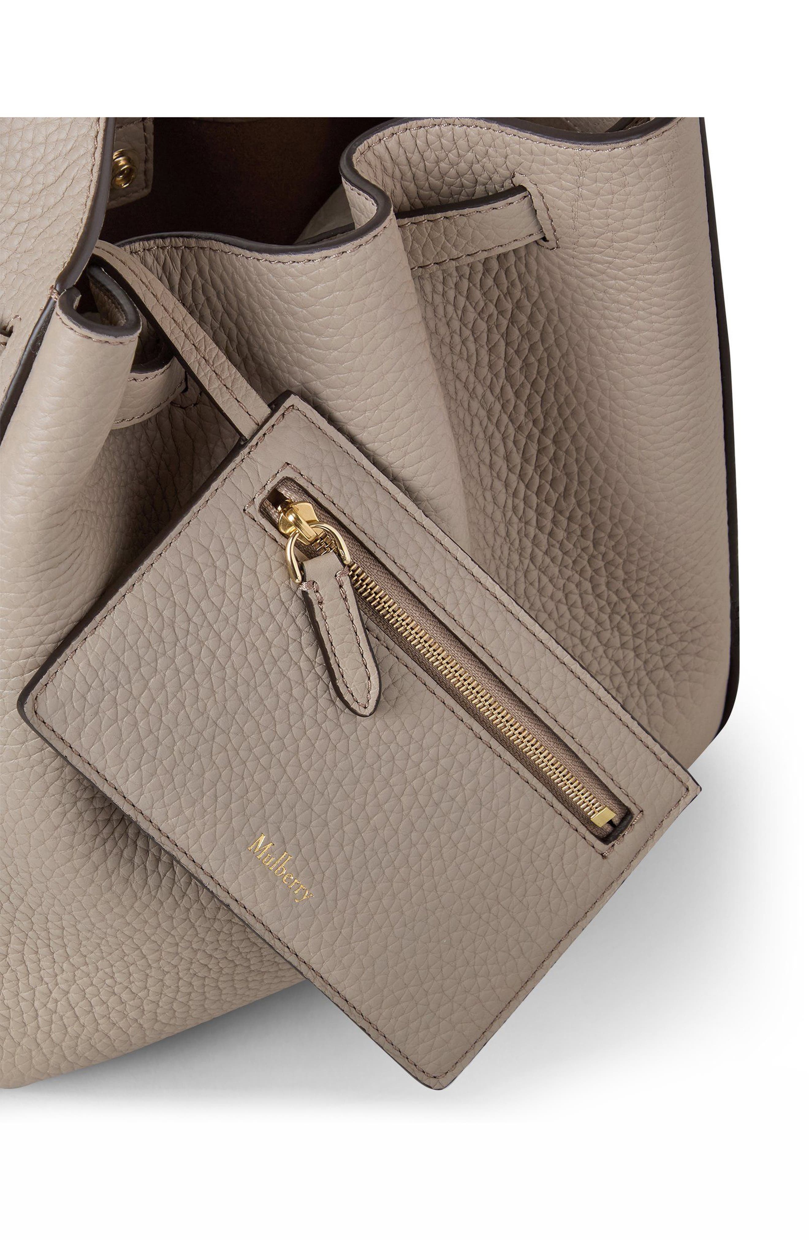 Mulberry Small Lyra Leather Bucket Bag in Cashmere Taupe at Nordstrom - 6