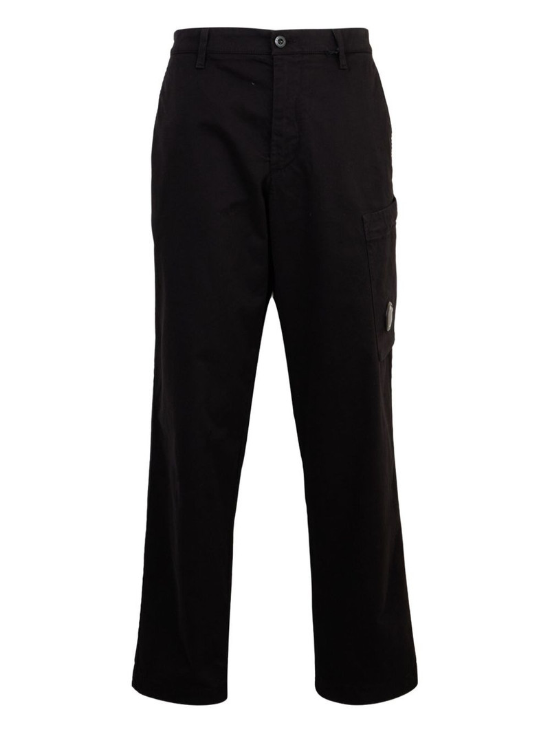 pocket-detail straight-leg trousers 1
