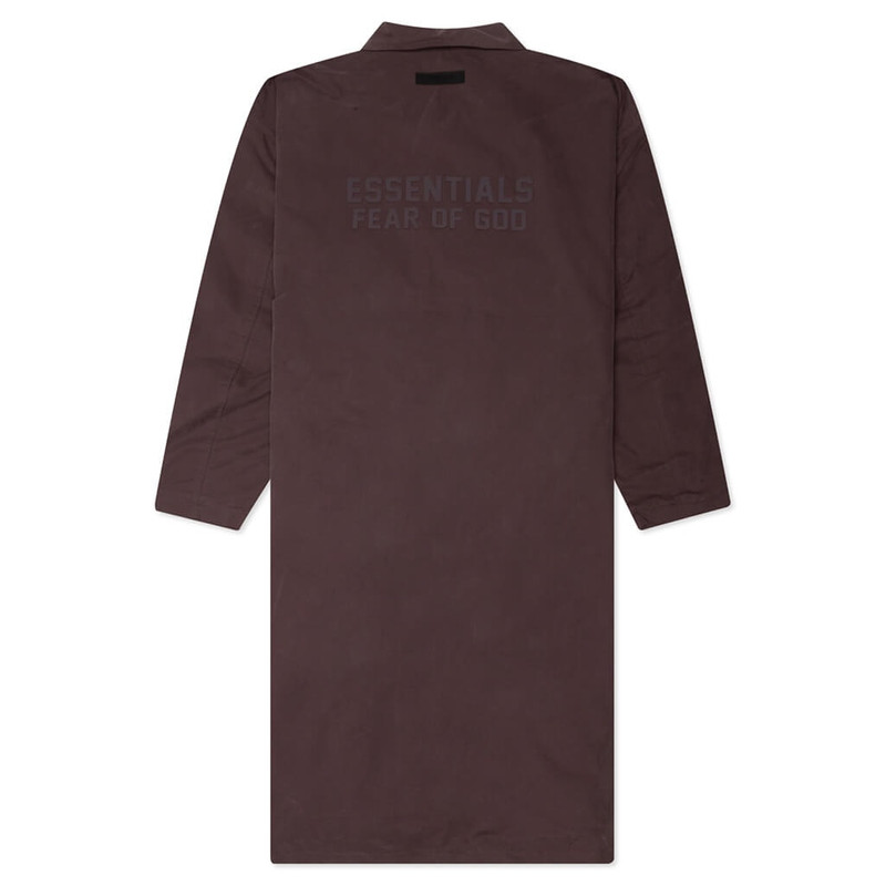 ESSENTIALS LONG COAT - PLUM outlook