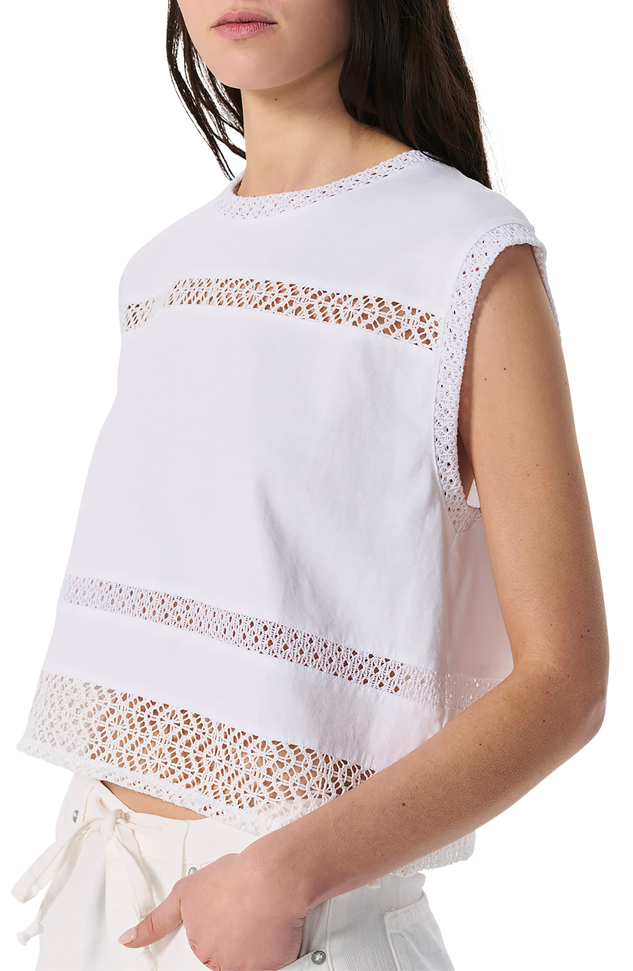 rag & bone Rosie Muscle Tank in White at Nordstrom - 3