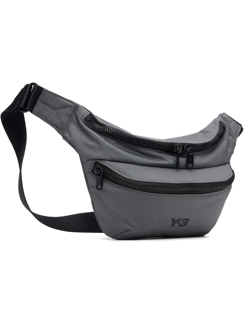 Y-3 Gray Staple Belt Bag outlook