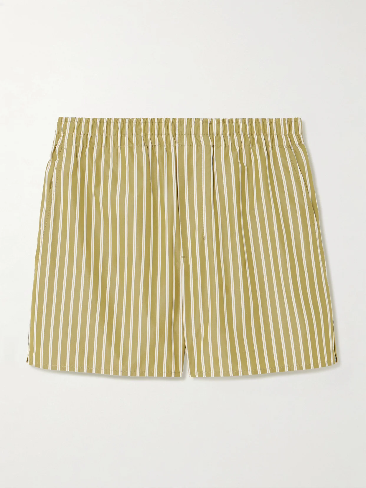 Striped Cotton-poplin Shorts - 1