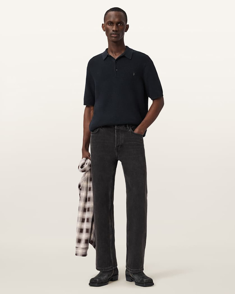 ASPEN WAFFLE TEXTURE RAMSKULL POLO SHIRT 4