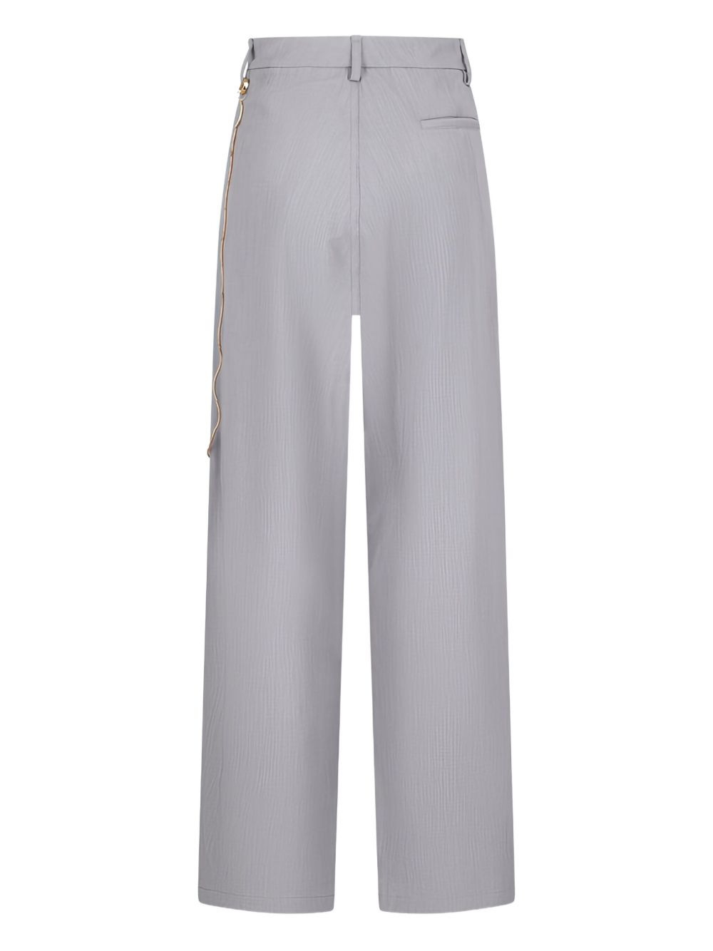 chain-detailed straight trousers - 2