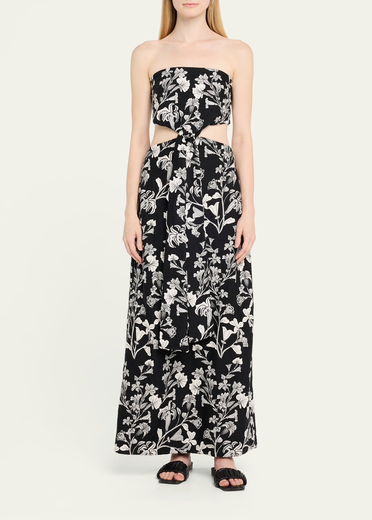 Malaquita Strapless Cutout Maxi Dress - 2