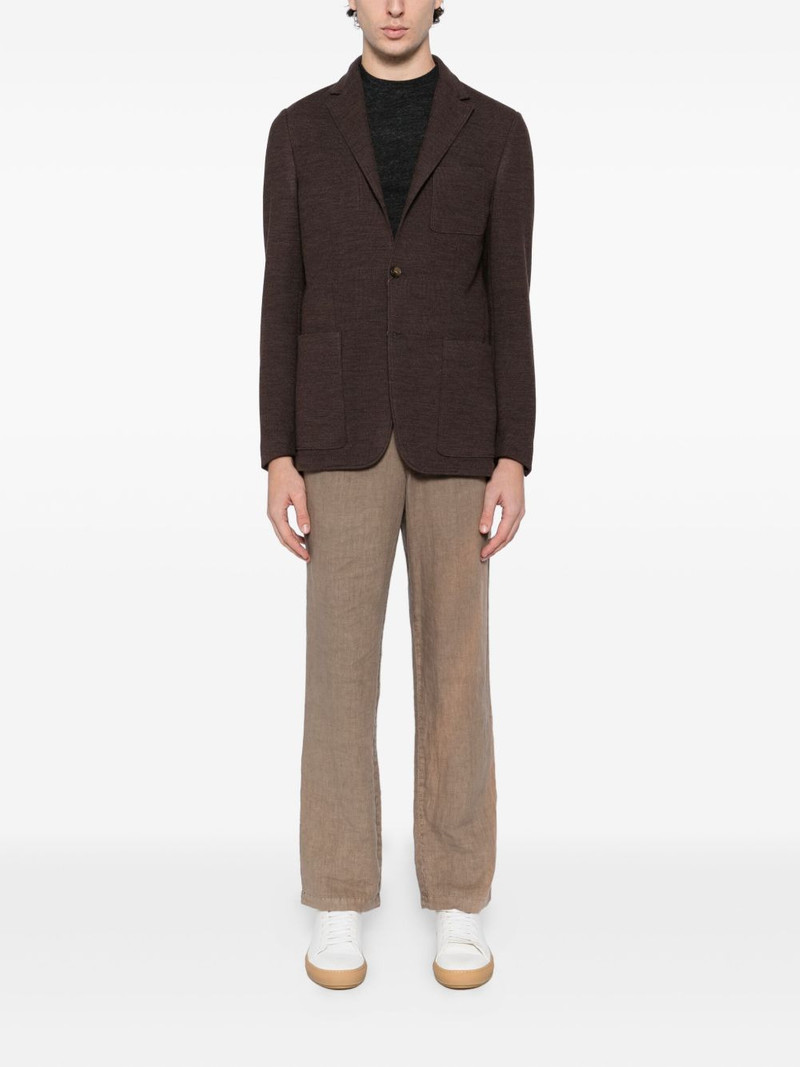Canali single-breasted knitted blazer outlook
