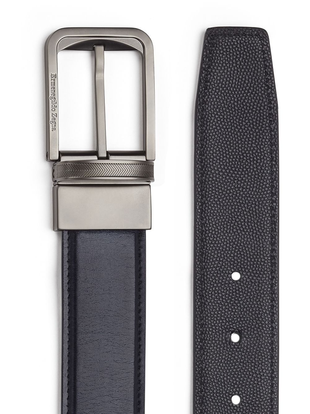 buckled leather belt - 2