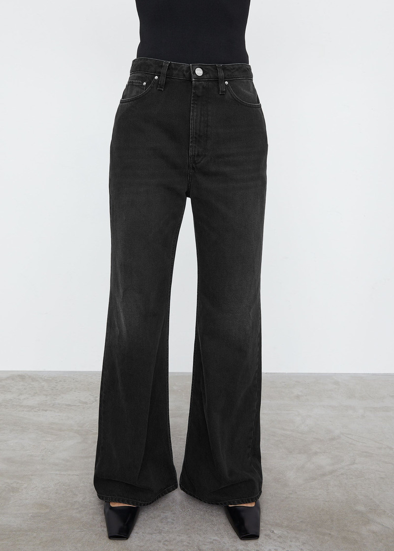 Totême Boot leg denim faded black outlook