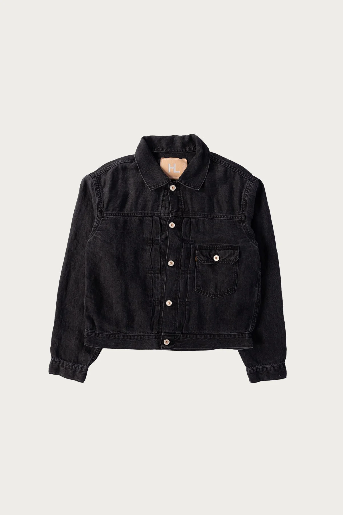 Linen Denim XX Jacket - Black Vintage Worn - 1
