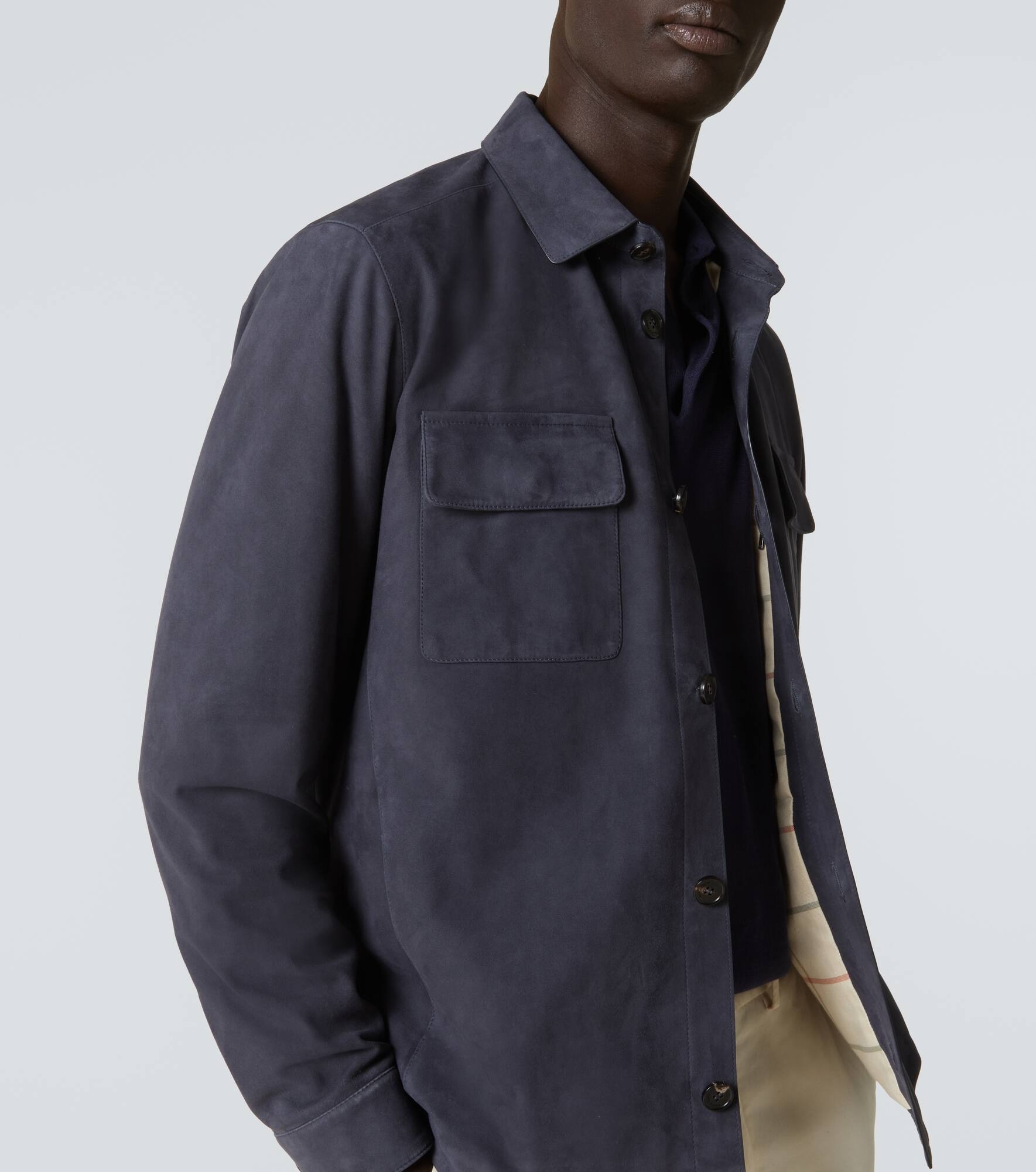 Lowe suede overshirt - 5