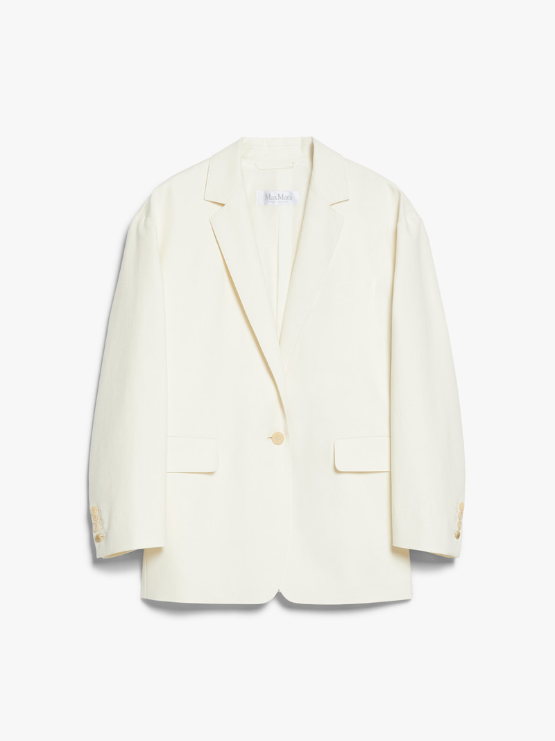MONICA Oversize blazer in cotton canvas - 1