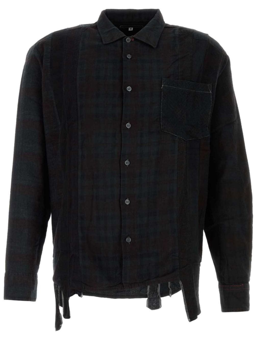 embroidered flannel shirt - 1