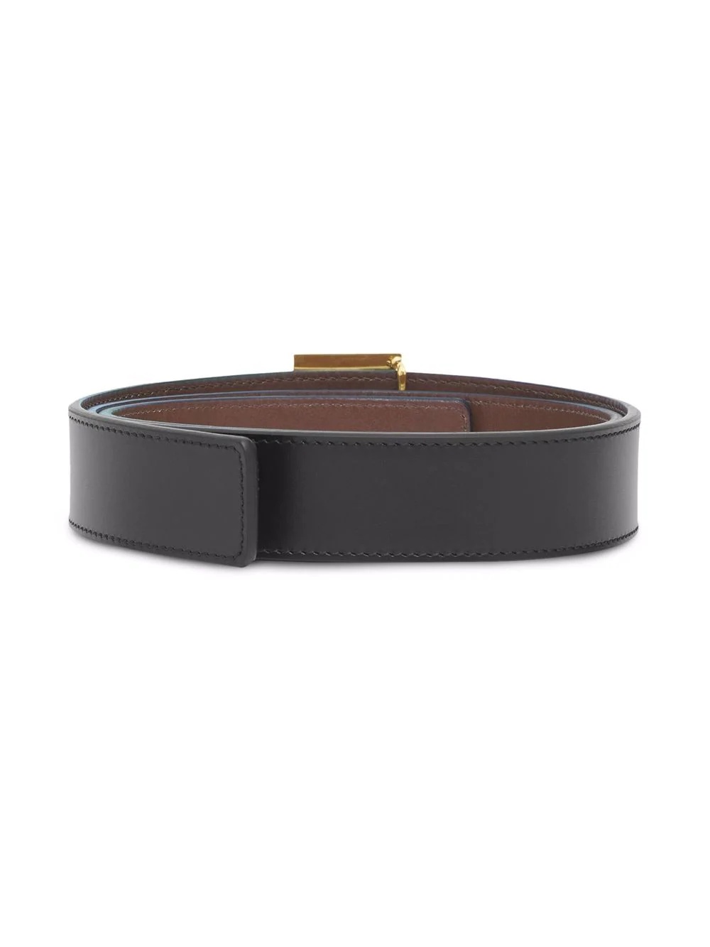 logo-buckle reversible belt - 4