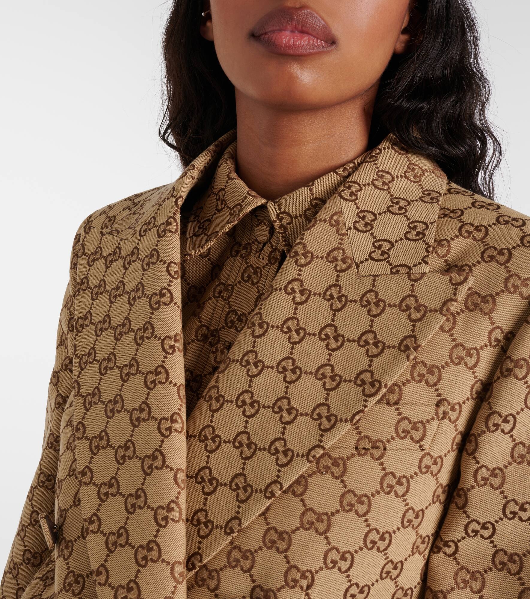 GG Canvas double-breasted blazer - 4