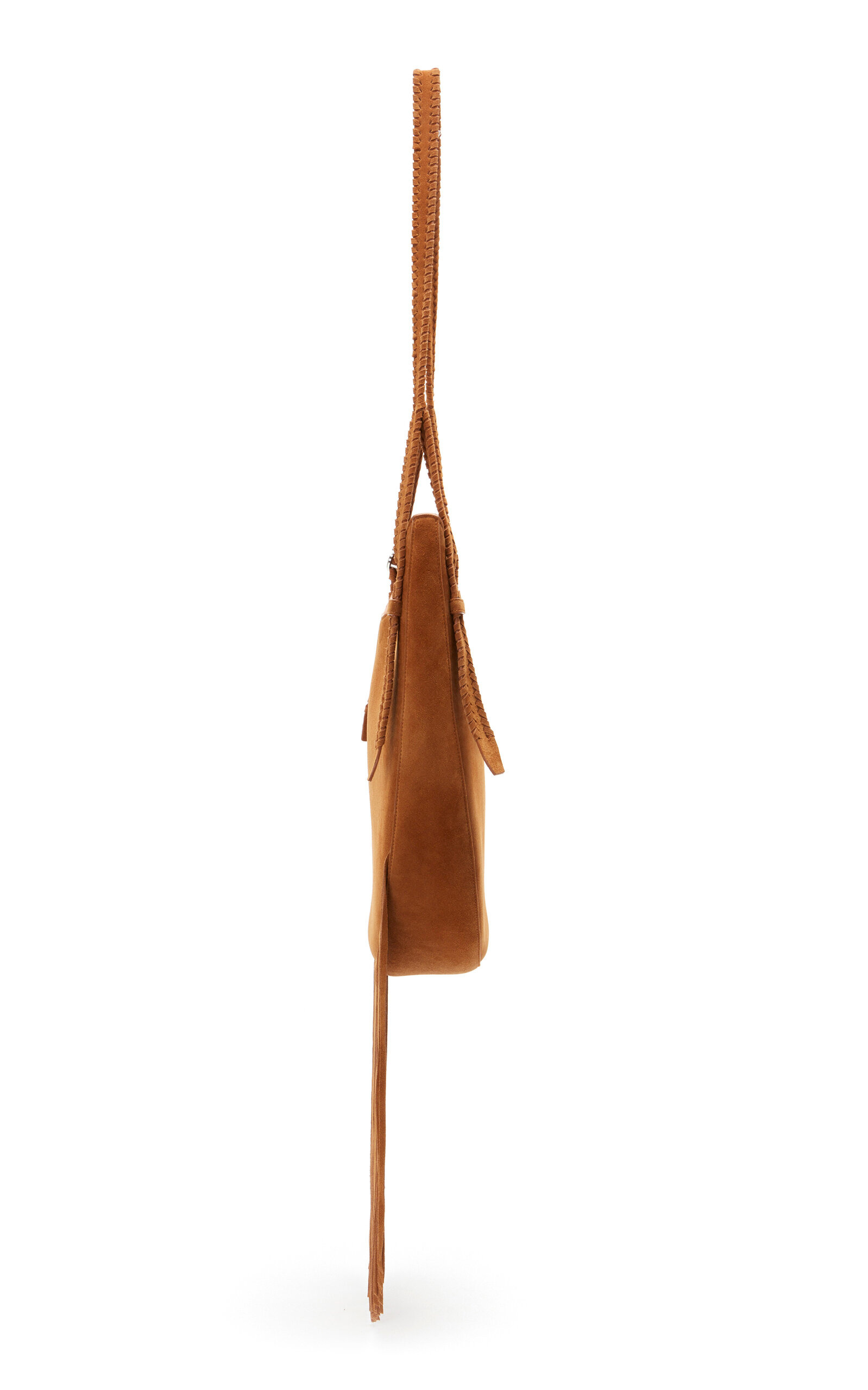 Suede Fringed Hobo Bag brown - 6