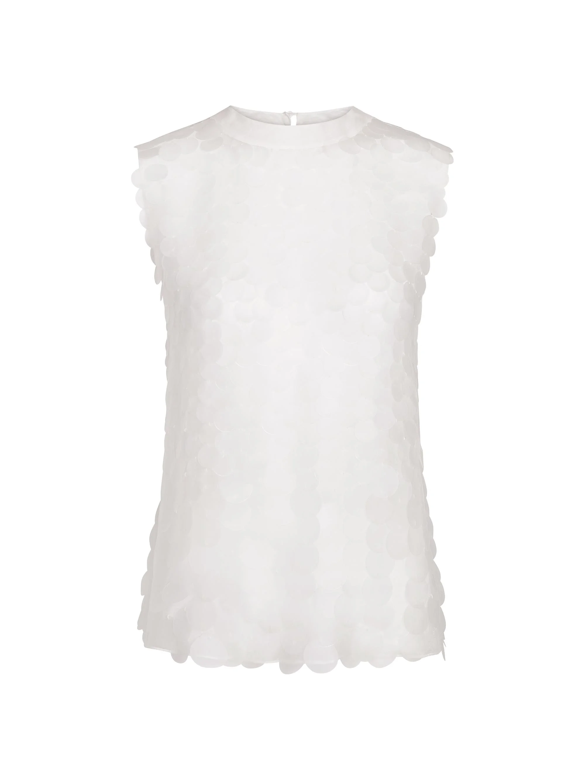 Women's Shell Semi-Sheer Silk Top - Clear - 1