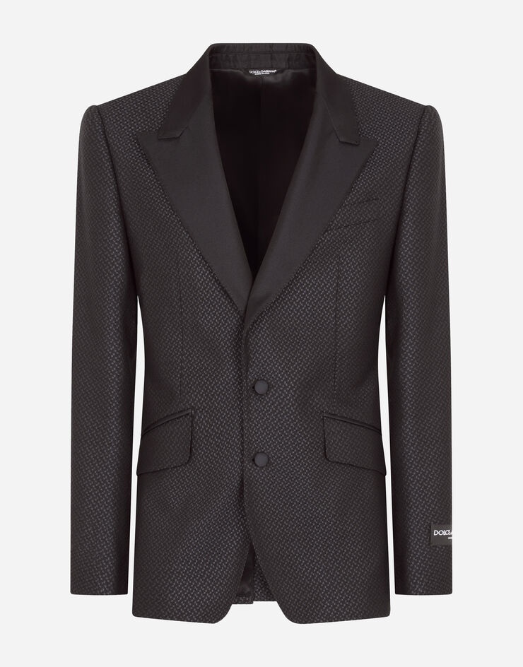 Silk jacquard Sicilia-fit tuxedo jacket - 3