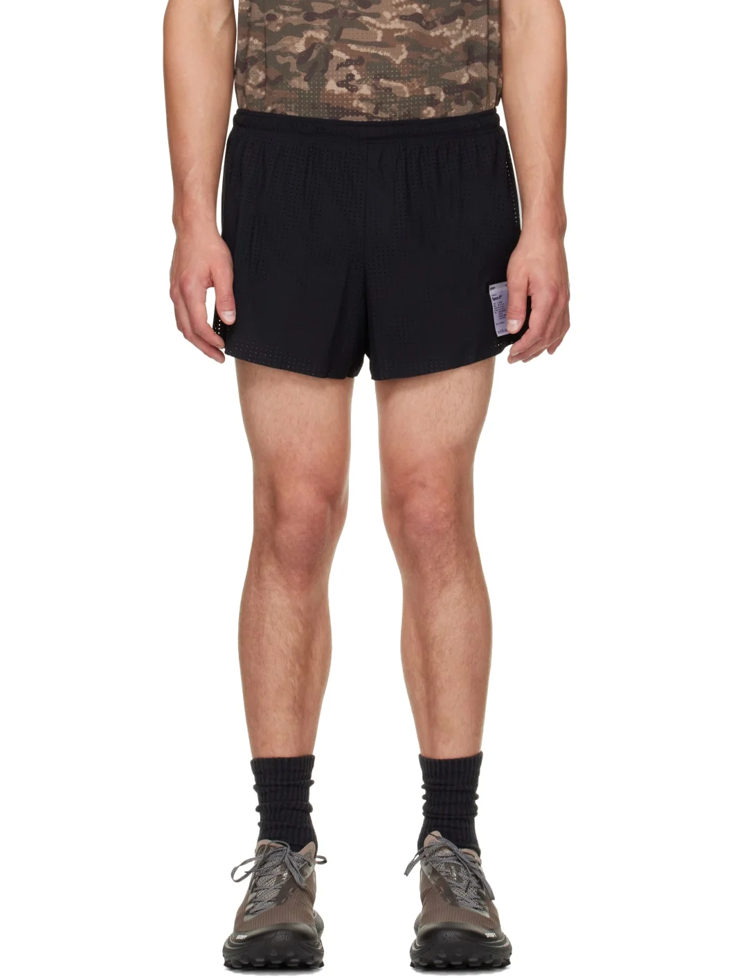 Black Space-O 2.5" Running Shorts - 1