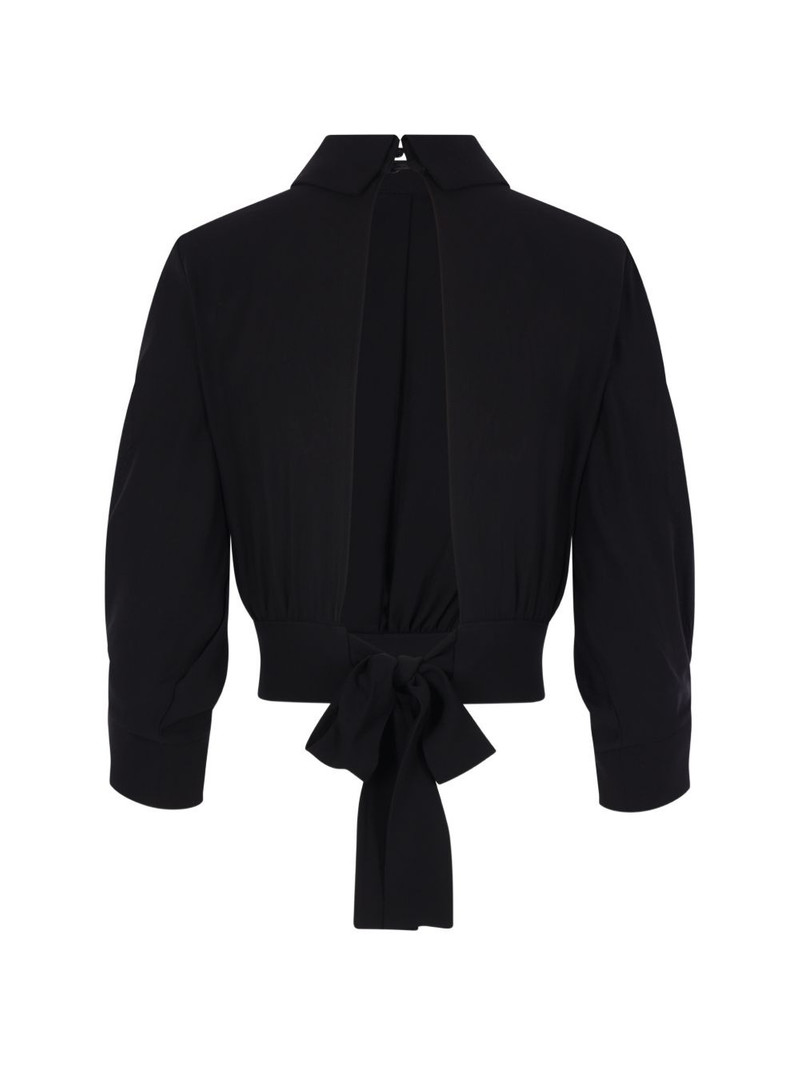 ELISABETTA FRANCHI button-detail tie blouse outlook