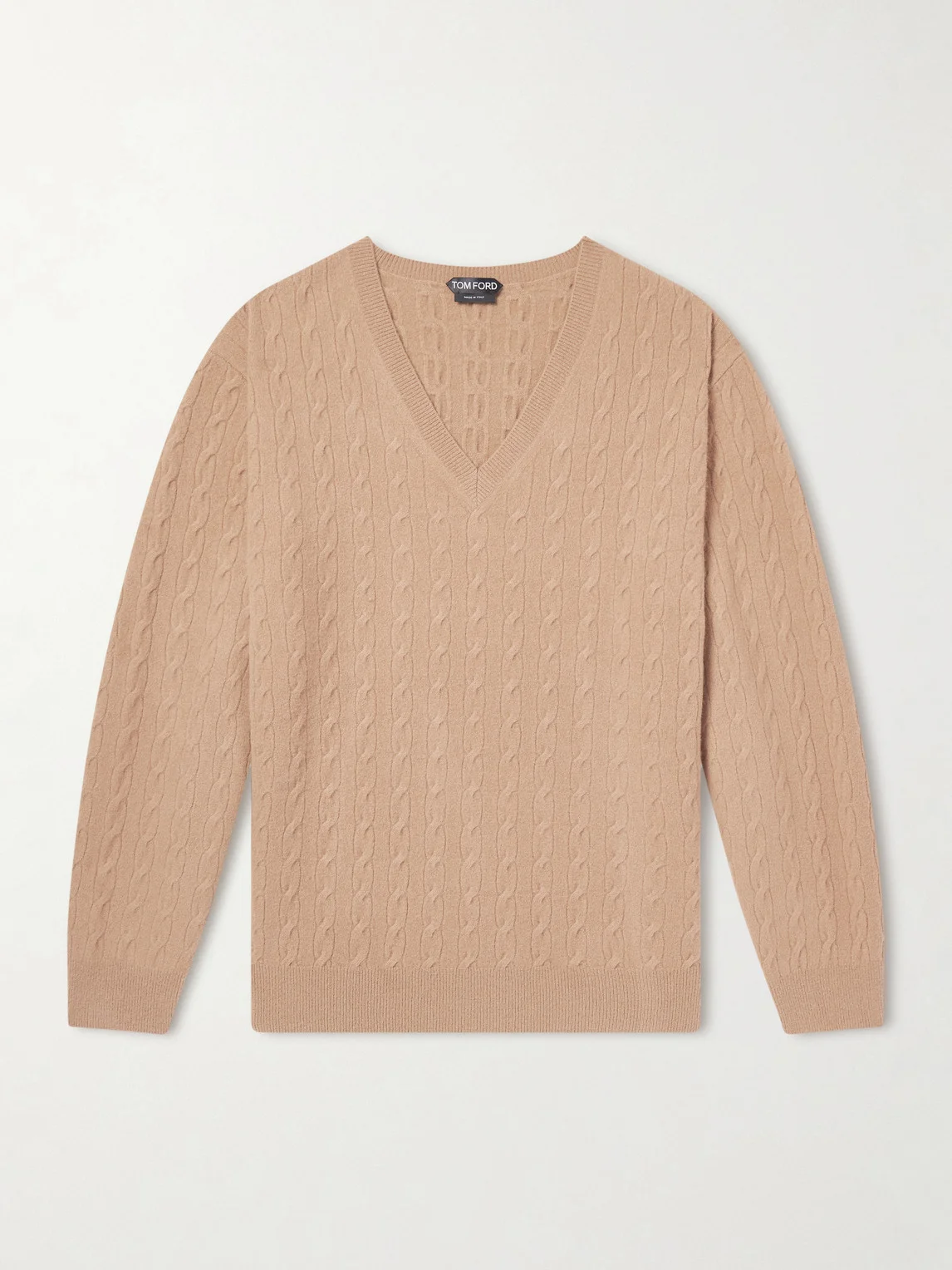 Cable-Knit Wool Sweater - 1