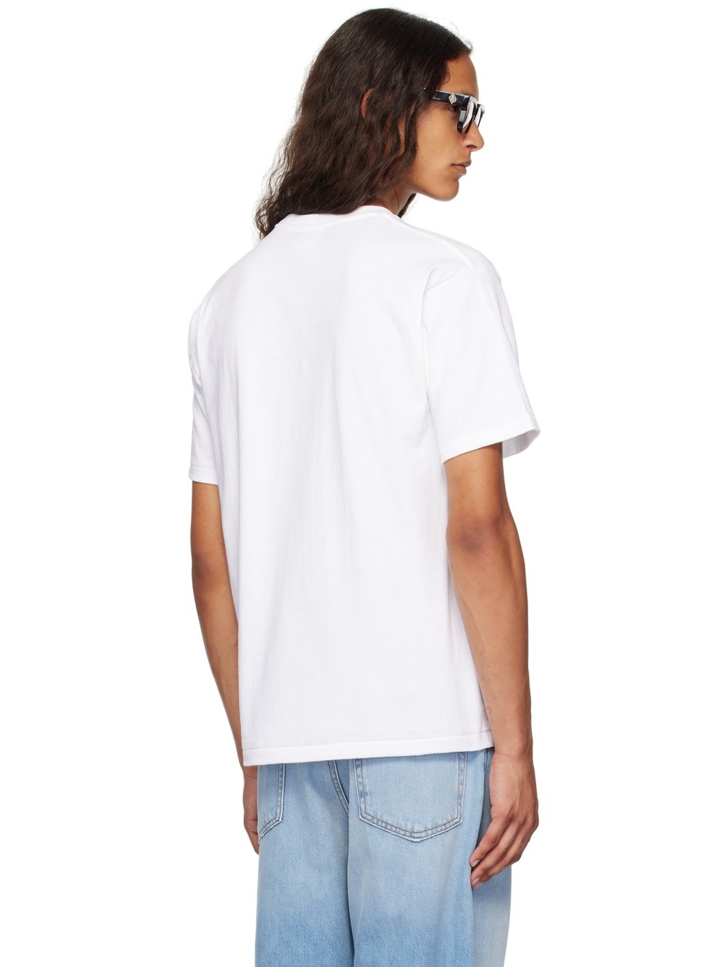 White Liquid Camo College T-Shirt - 3