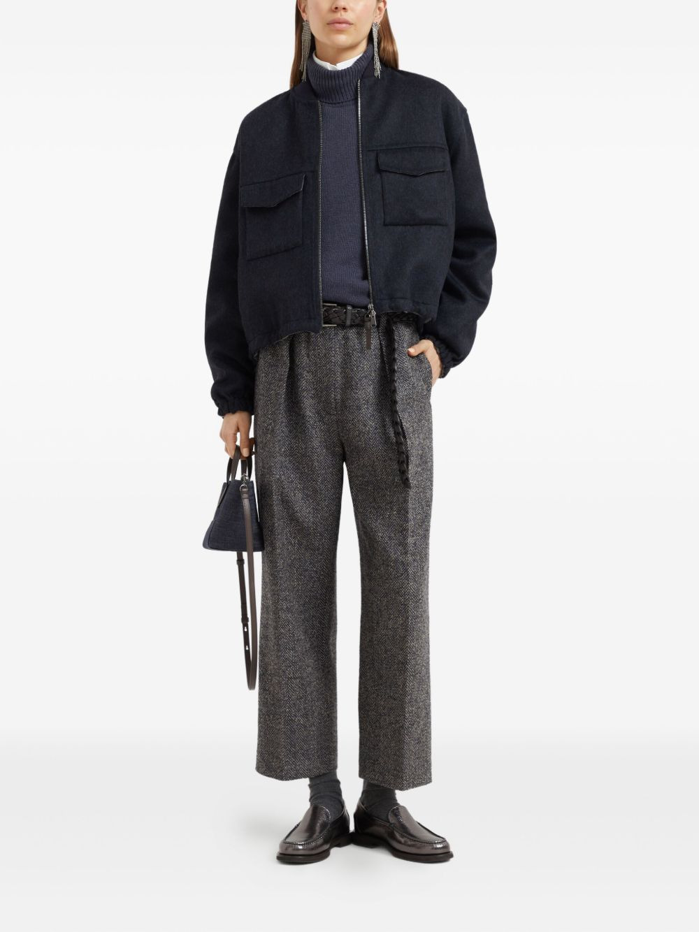 pocket-detail zip-front jacket - 2