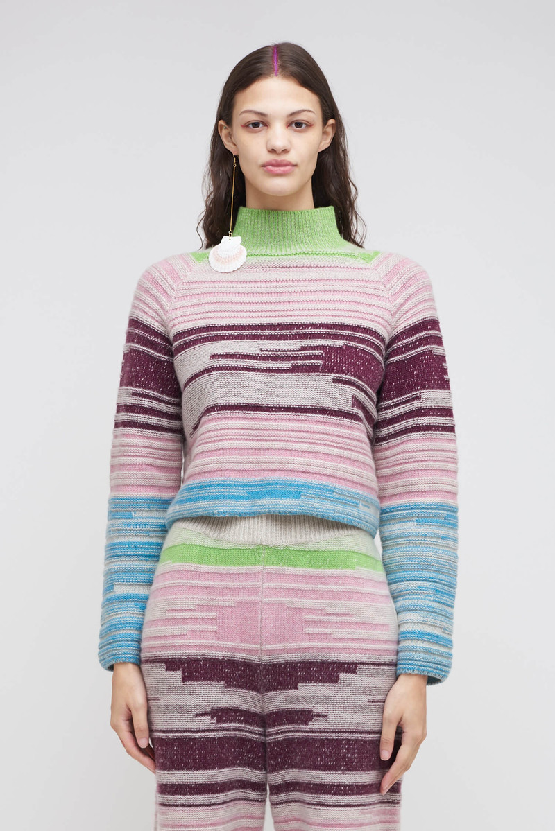 The Elder Statesman MIX N MARL CASHMERE WOMEN’S MOCK outlook