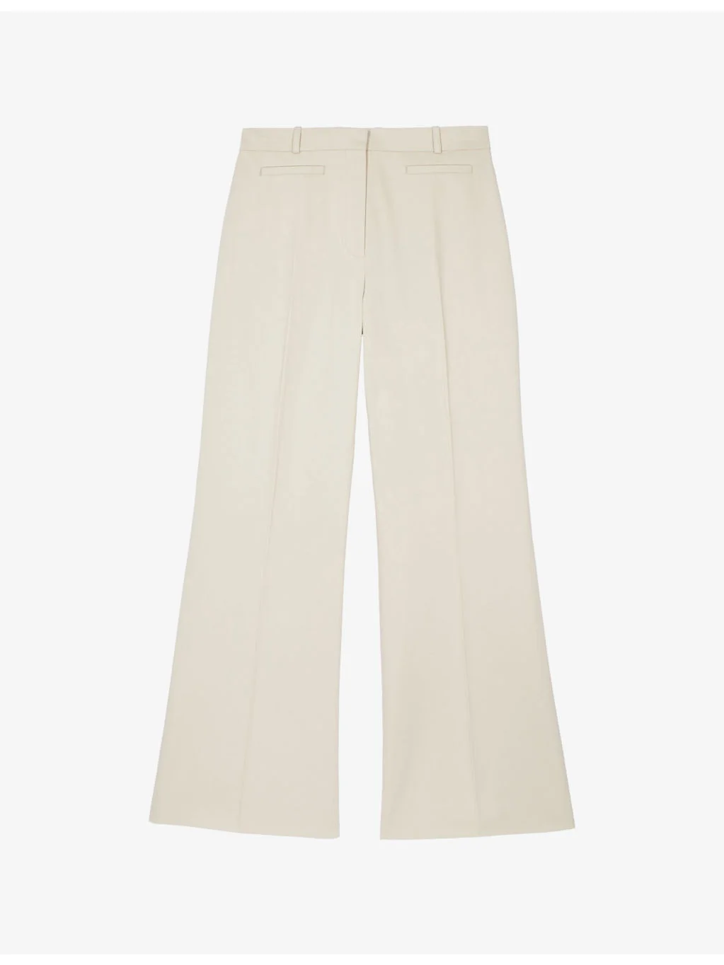 Mid-Rise Wide-Leg Cotton Trousers - 1