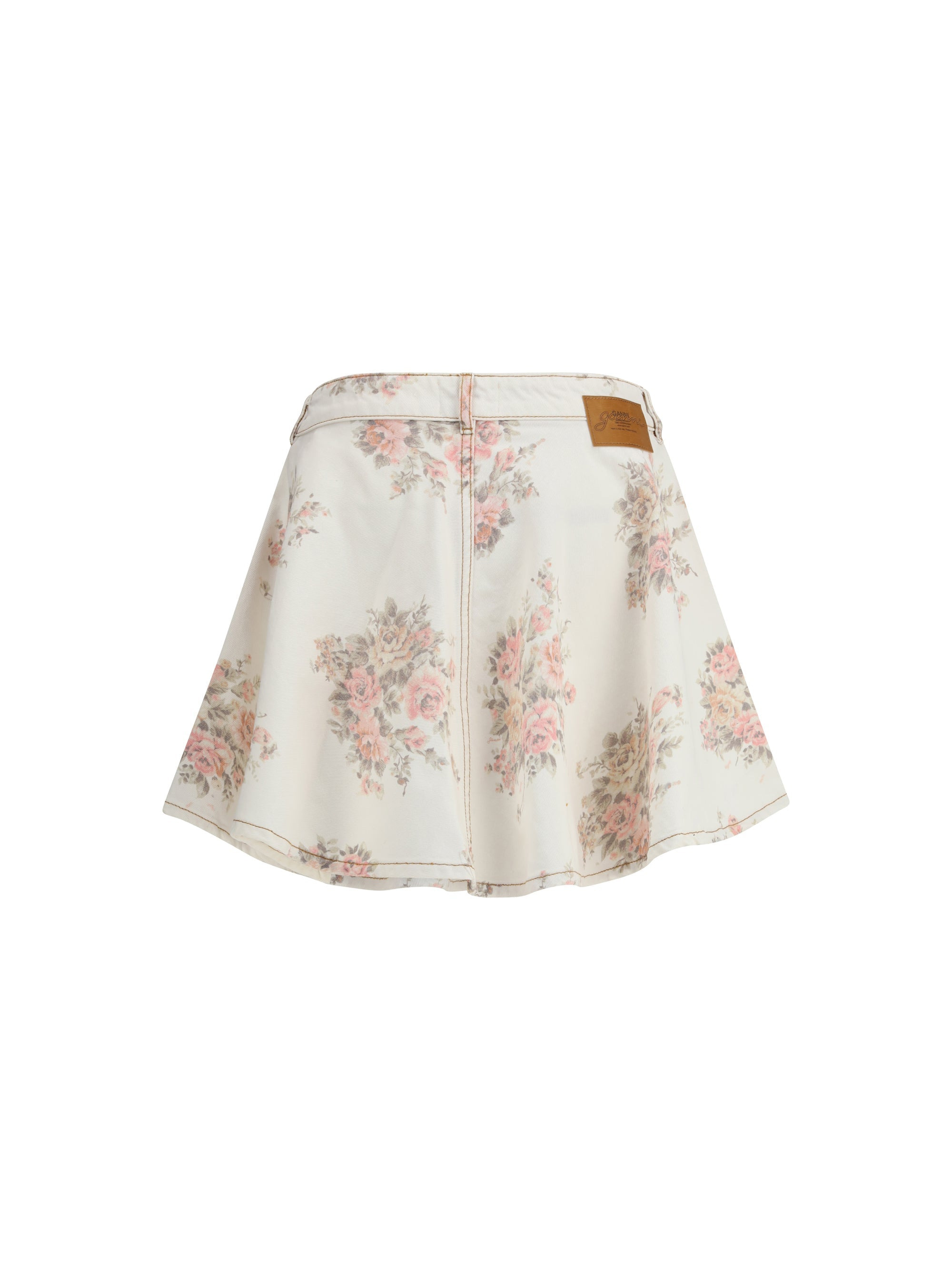 Ganni Women Print Denim Mini Skirt - 2