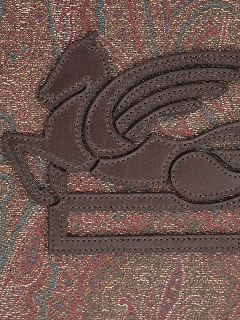 logo-patch paisley-pattern pouch - 3
