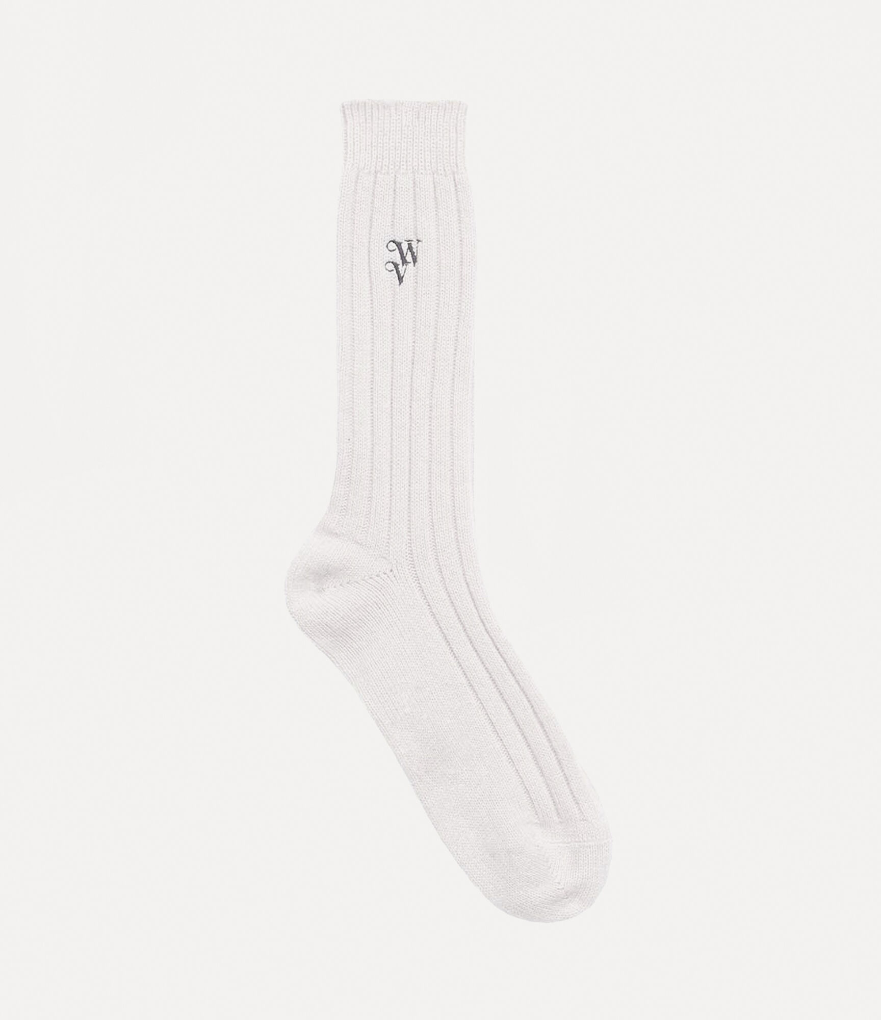 RIB CASHMERE SOCKS - 1