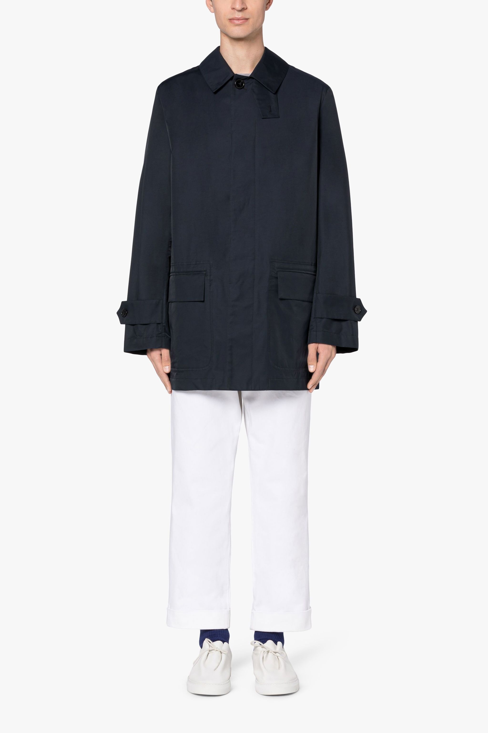 A-LINE TORRENTIAL NAVY COTTON BLEND RAINCOAT | GMM-220 - 2