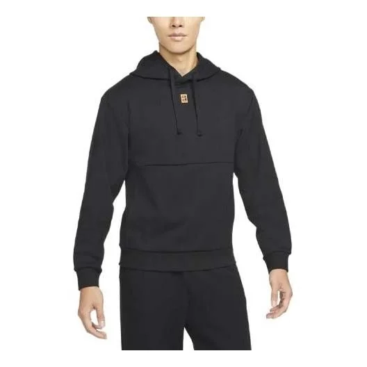 Men's Nike Solid Color Logo Printing Hooded Long Sleeves Black DA5712-010 - 1