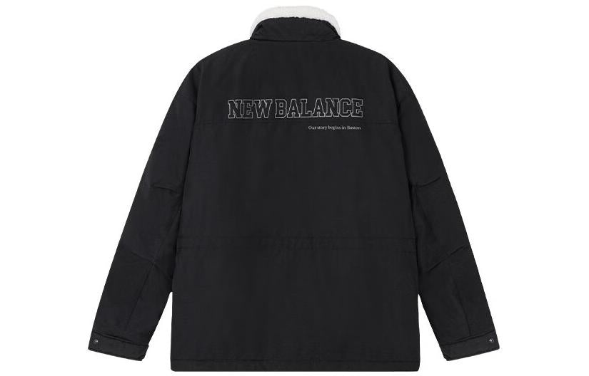 New Balance Logo Warm Jacket 'Black White' 5QC44293-BK - 2