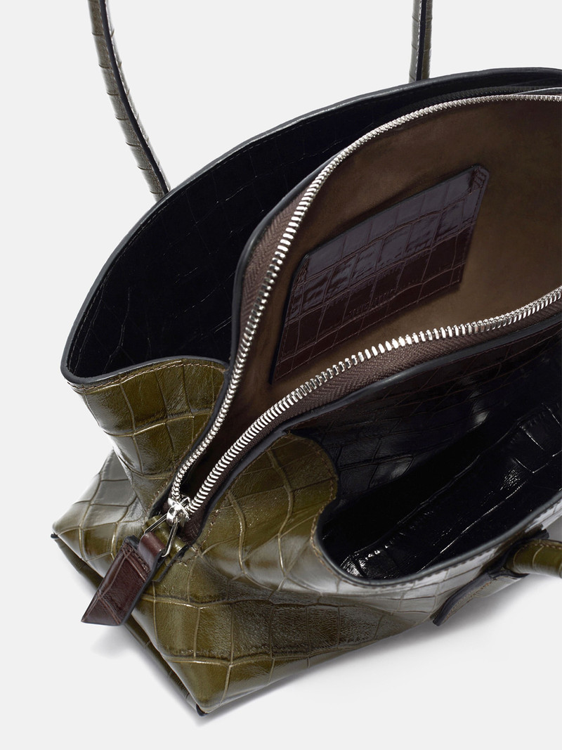 THE ATTICO ''LA PASSEGGIATA SMALL'' GREEN DEGRADEE TOP HANDLE outlook