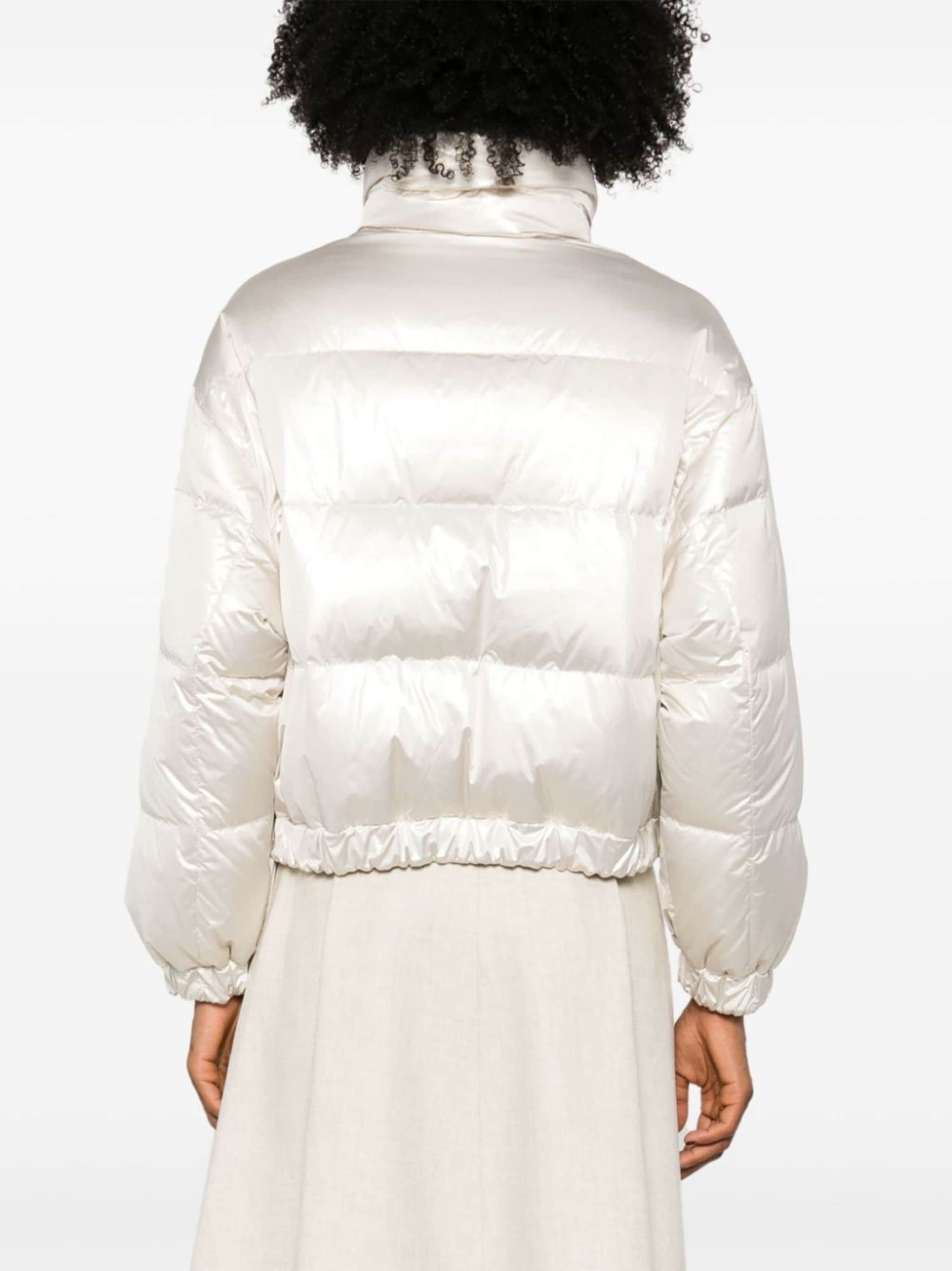 iridescent-effect down jacket - 4